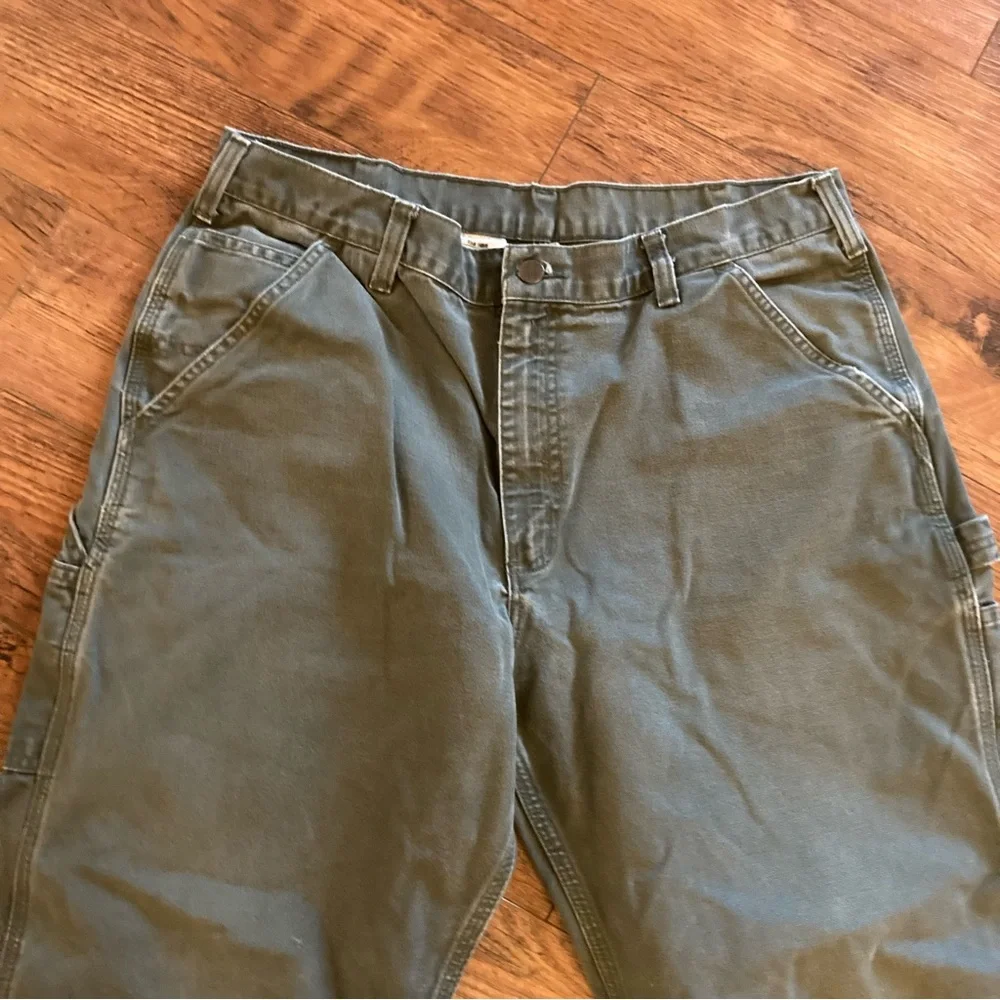 Carhartt Pants Cargo Jeans Denim Work Wear 34x29 Mens Carpenter Hunting - Picture 4 of 11